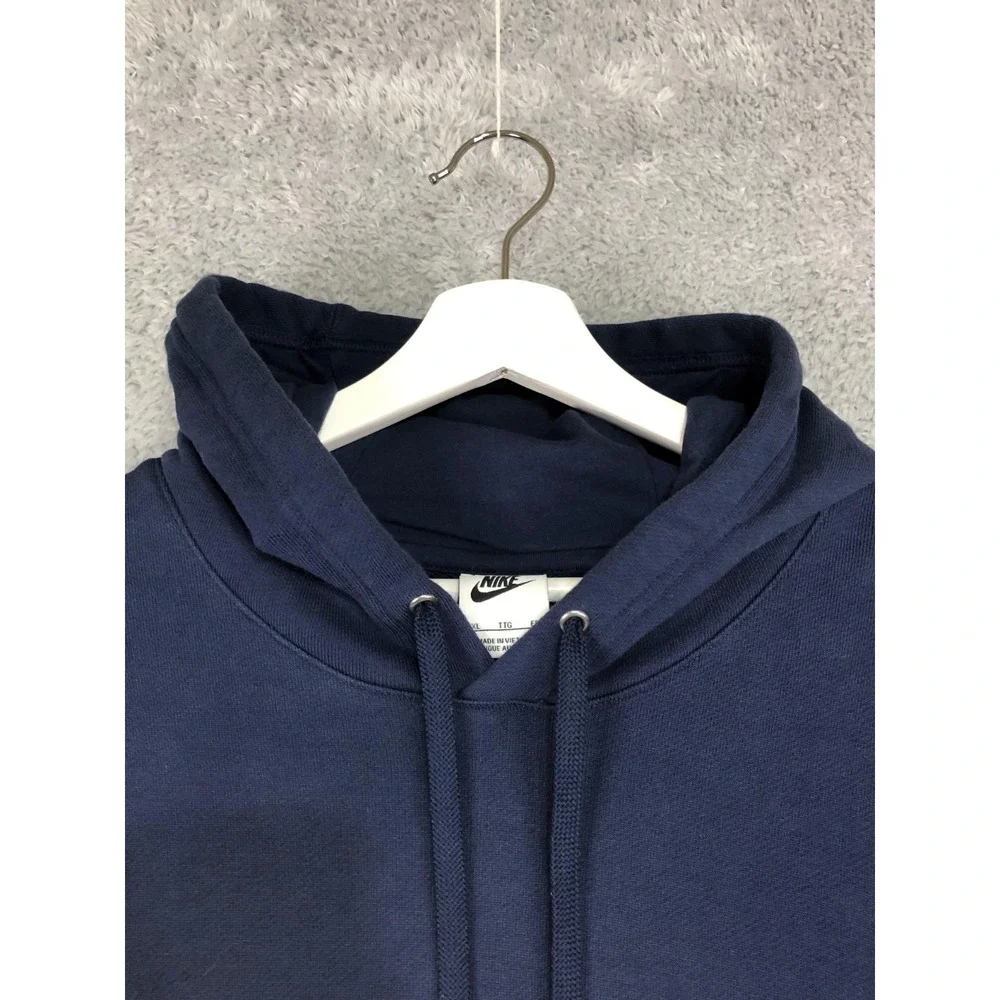 Nike Hoodie Men's XXL Yellow Navy White Club Fleece Color Block Pullover